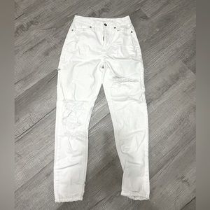 White Ripped American Eagle Jeans